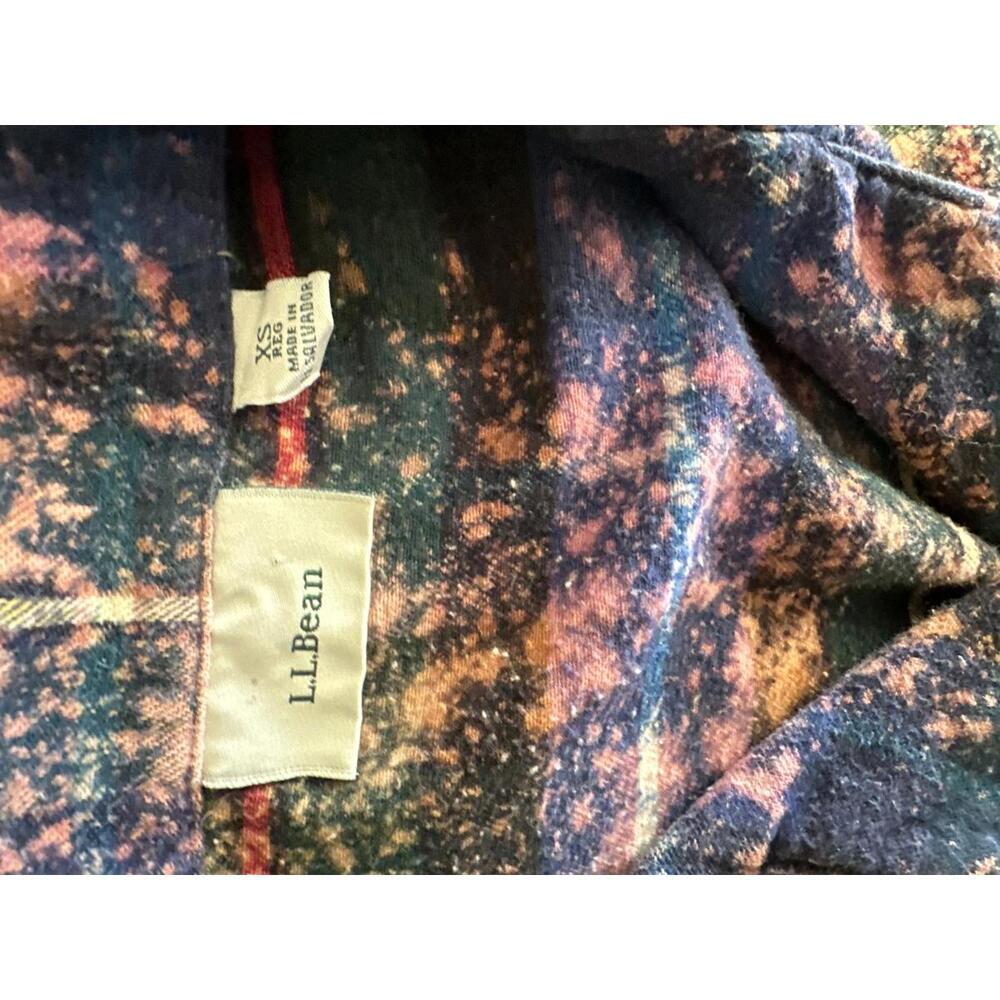 Upcycled and Distressed Button-Up Flannel Shirt | Size XS | OOAK - Picture 4 of 6